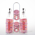 Empat potong dapur bumbu set spice toples minyak goreng botol gelas bocor bocor dispenser